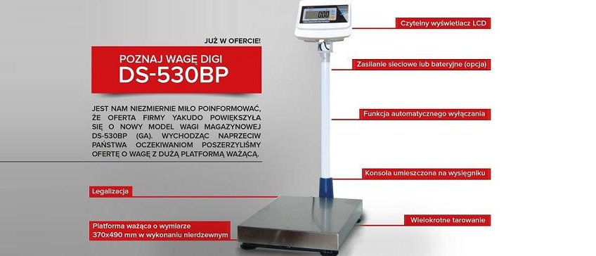 Nowa waga platformowa DIGI DS-530BP w naszej ofercie