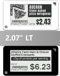 Elektroniczna cenówka ESL 2.07" LT do lad chłodniczych