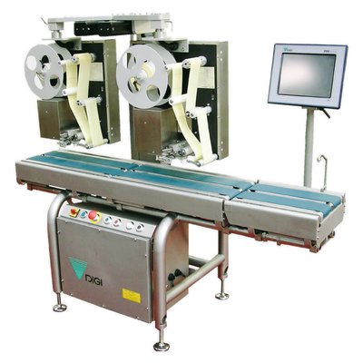 Static weighing and labeling machines